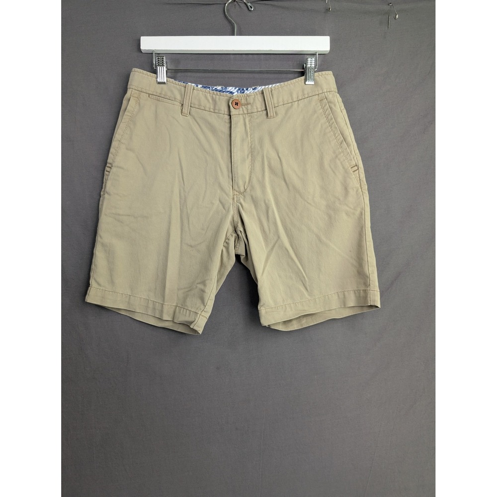 Tommy Bahama Mens Boracay Chino Shorts Khaki Tan Size 30 Stretch Cotton Lyocell
